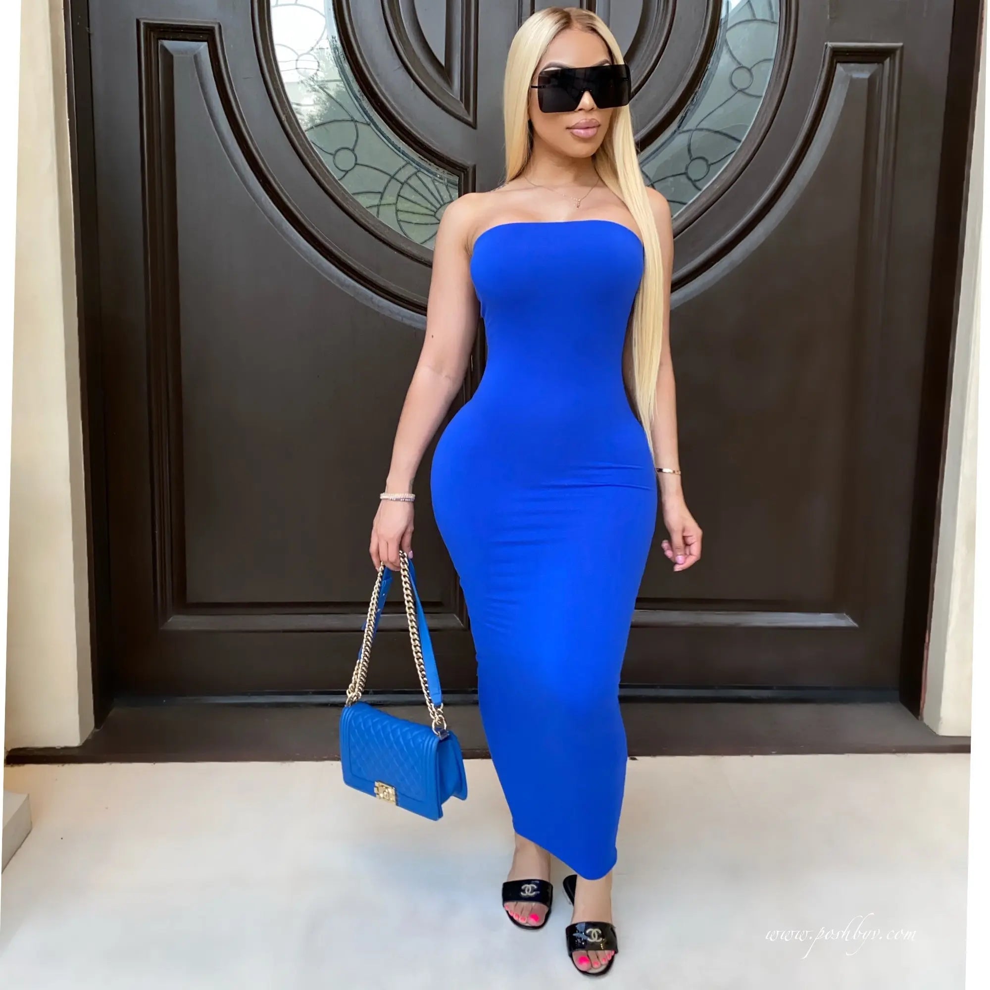 Vestido Midi Elegante con Caída Suave