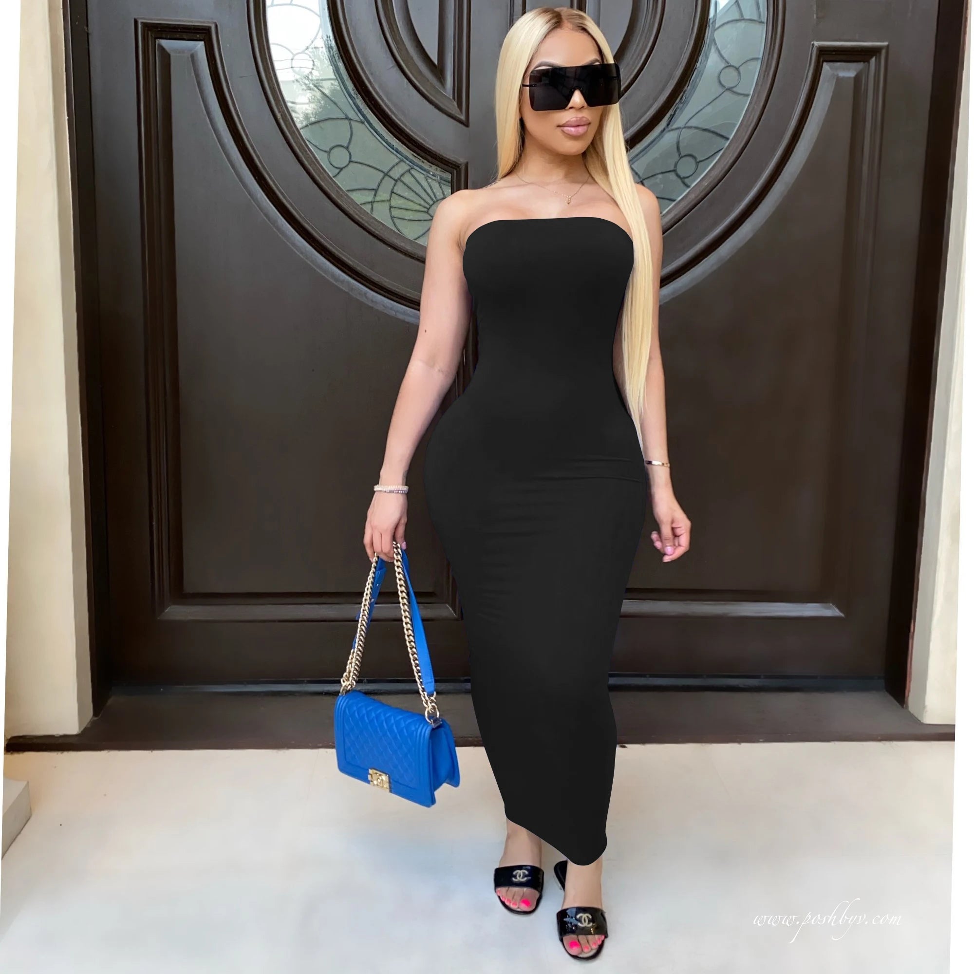 Vestido Midi Elegante con Caída Suave