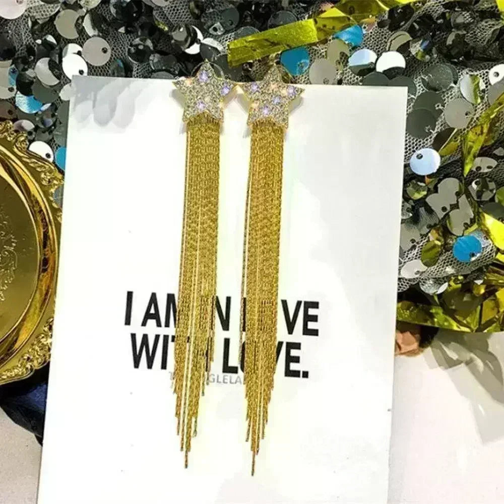 Pendientes de circón rectangulares elegantes